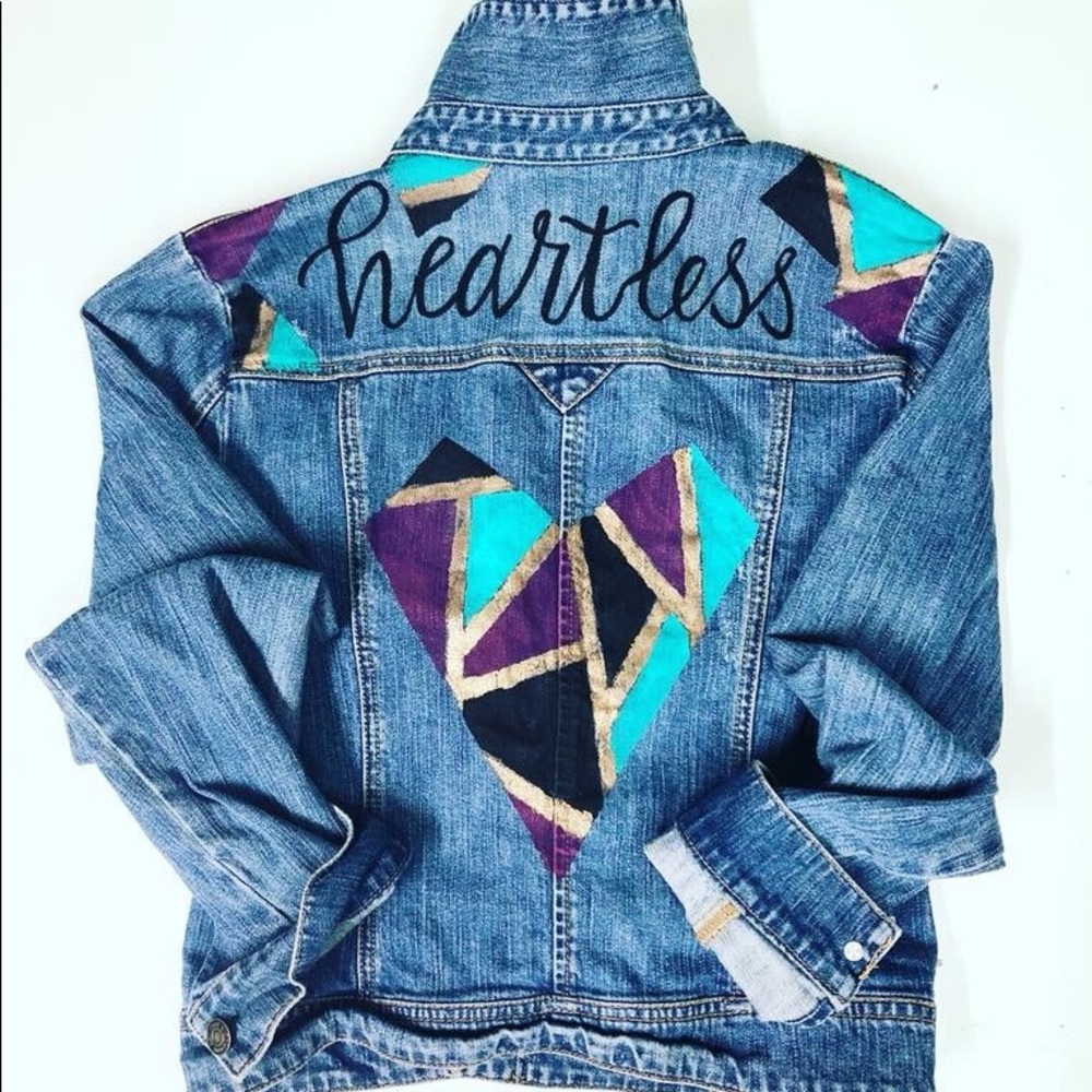 Hand painted denim jacket